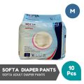 SOFTA ADULT DIAPER PANTS - 10 PCS - MEDIUM. 