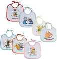 7PCS Baby Kid Bib Waterproof Cotton Lunch Neck Wear Saliva Towel Handkerchief Bibs for 7 Days. 