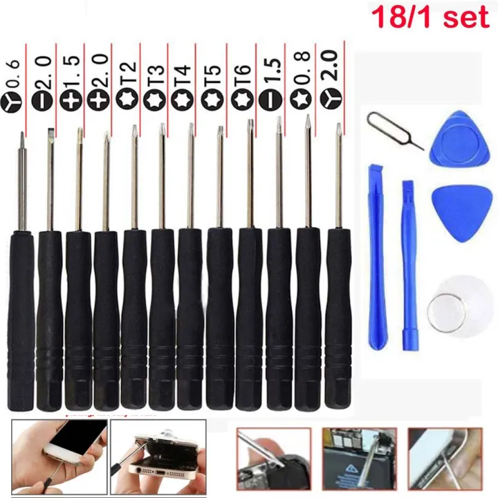 18 in1 Screwdrivers For Mobile Phone Repair Opening Tool Kit 18 in1 Screwdriver Repair Kit Cell Phone Tool Kit with Screwdriver and Cell Phone Removal Tool