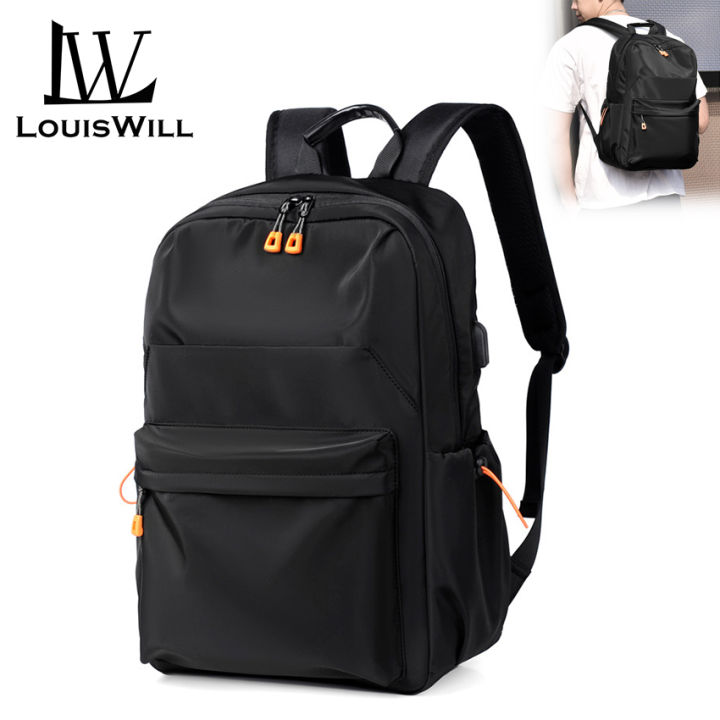 LouisWill Men Lap-top Backpack Waterproof Travel Backpack Bag College Backpack Shoulder Bag School Bag with USB Charging Port