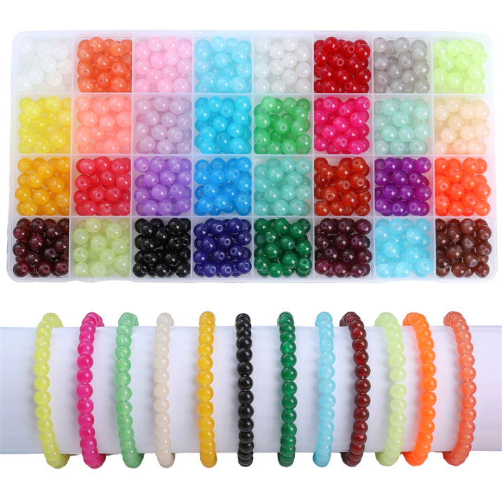 1%20Box%206/8mm%2024%20Colors/Lot%20Imitation%20Jade%20Glass%20Round%20Bead%20for%20Bracelet%20Necklace%20DIY%20Jewelry%20Making%20-%20Image%202