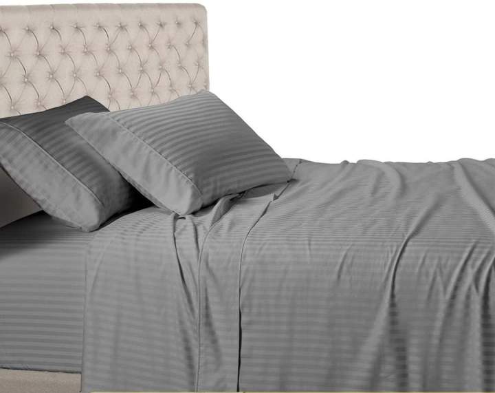 Egyptians%20Cotton%20Striped%20Bedsheets%20Grey%20-%20Image%204