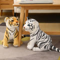 23-33cm Simulation Baby Tiger Plush Toy Stuffed Soft Wild Animal  Kids Gift Eatop. 