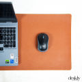 Deskly Minimal Premium PU Leather Desk Mat – Non-Slip Suede Base, Waterproof Desk Pad, Desk Protector & Mouse Pad for Laptop, PC Mouse Surface, Computer desk, Office, Study & Home Workspace. 