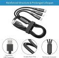 3 Way Charger Cord Multiple Devices 3 in 1 Charging Cable Multi Phone Charger USB Cable Type C/Micro USB for iPhone/Android/Samsung. 