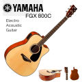 Yamaha FGX800C Solid Top Cutaway Acoustic-Electric Guitar, Dreadnought With Yamaha Gig Bag. 