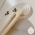 Olige Case For iPhone 13 12 11 Pro Max Korean Fashion Cream Shell Macaron Candy Colorful Straight Edge Lens Protector Soft Silicone Phone Case Back Cover. 
