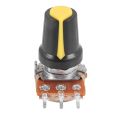 5 Piece 100K Ohm 3 Terminals Linear Taper Rotary Audio B Type Potentiometer Pot. 