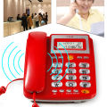Big Button Corded Phone LCD Brightness Adjustment Red Corded Landline Phone Sturdy HD Hands Free Calling for Senior for Office. 