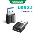 【Value Bundle】 UGREEN USB 3.2 Type C OTG Adapter USB A Male to USB C Female Cable Converters.