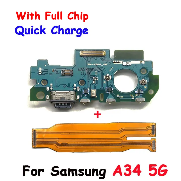 For%20Samsung%20A33%205G%20A34%205G%20A54%205G%20A73%20USB%20Charging%20Port%20Mic%20Microphone%20Connector%20Main%20Motherboard%20LCD%20Flex%20Cable%20Replacement%20Part%20-%20Image%203