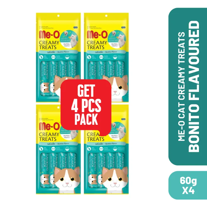 Me-O Creamy Treats 60g (4 Packs) Bonito Flavour