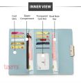 TEEMI Women's Long Purse Fold Wallet PU Leather Dompet Panjang Wanita Multi Compartment Card Slots Inner Zip Beg Raya. 