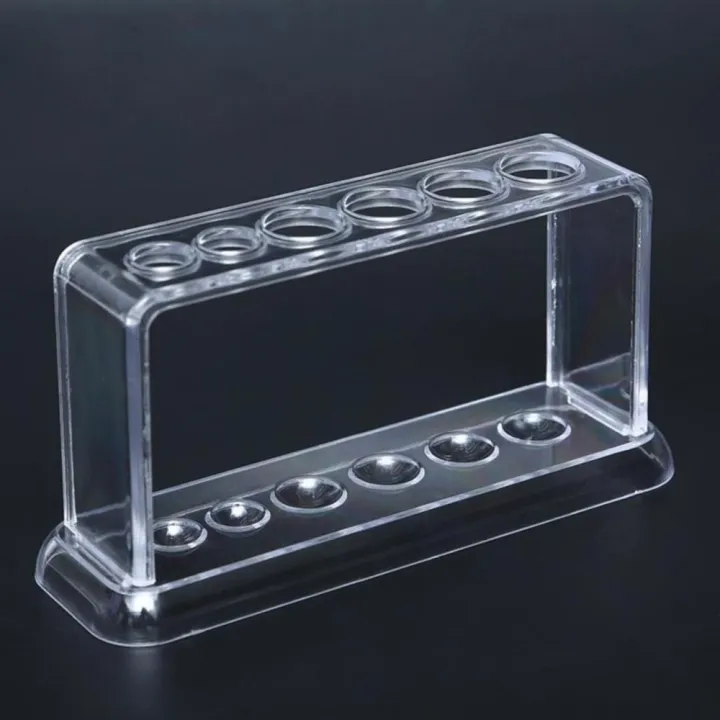 Plastic Rack Lab Plastic Test Tube Rack Easy-To-Clean 16.7*8*3cm Tube Stand 6 Holes Lab ...