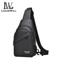 LouisWill Man Bag Fashion Chest Bag Men's Shoulder Bag Earphone Hole Design Waterproof Oxford Crossbody Bag Large Capacity Anti-Thief Street Bag Casual Bag Messenger Bag Travel Bag Business Bag Phone Pouch. 