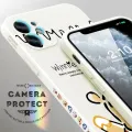 Jizetin for iPhone 6 Case Side Design Phone Cover Cute Winnie The Pooh Bear Simple Strokes Edges Small Pattern Liquid Silicone Trend Case. 