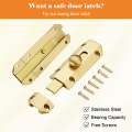 NCANRUI Door Locks, Brass Mount Sliding Door Locks, Door Latches for Bedroom/Bathroom/Cabinet (Gold). 
