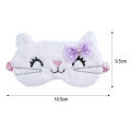 Cute Cat Soft Sleeping Eye Cover Mask Animal Plush Fabric Blindfold Relax Girls Lady For Home Traveling Eye Care. 