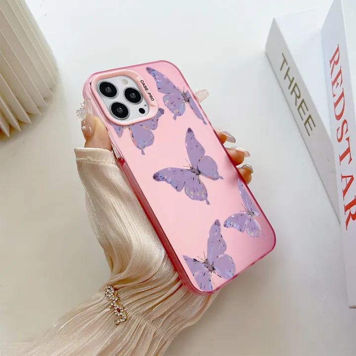 Hontinga%20for%20Samsung%20J7%20Prime%20Back%20Cover%20Colorful%20Sliver%20Double%20Sided%20Soft%20Edge%20Hard%20Back%20Purple%20Butterfly%20Phone%20Case%20for%20Girl%20-%20Image%207