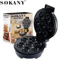 SOKANY SK-327 1200W Donut Maker, Mini Doughnut Maker for 7 Mini Doughnuts, Non-Stick Coating, Automatic Temperature Control, BPA-Free. 