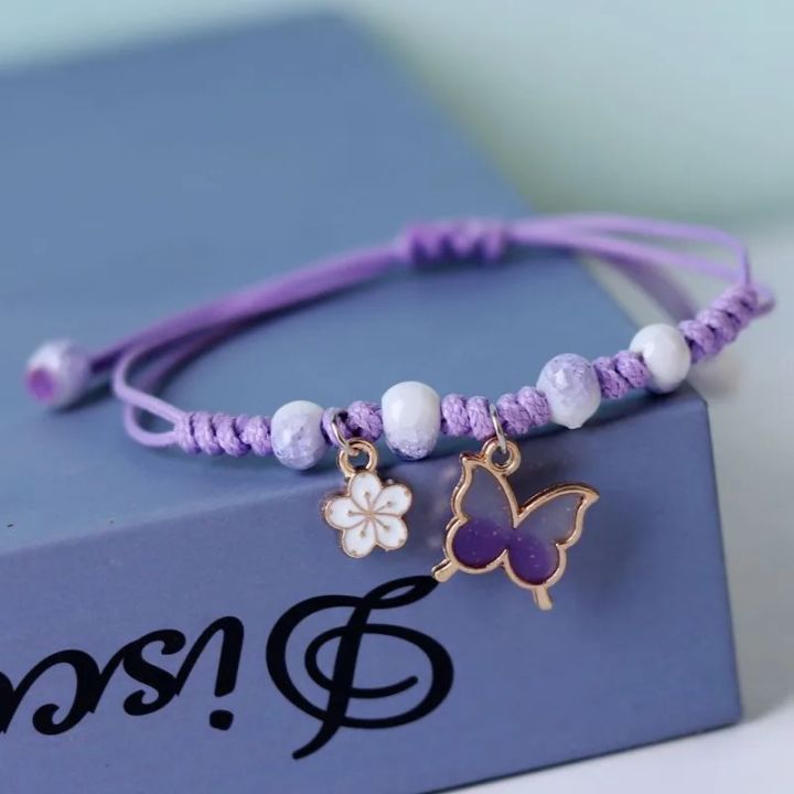 Glamon New Fashion Butterfly Flower Bracelet For Girls Handmade