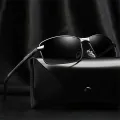 LouisWill Men Sunglasses Polarized Sunglasses UV400 Sunglasses Day Night Dual Use Safety Driving Night Vision Eyewear AL-MG Frame Sun Glasses with Free bag for Drivers. 