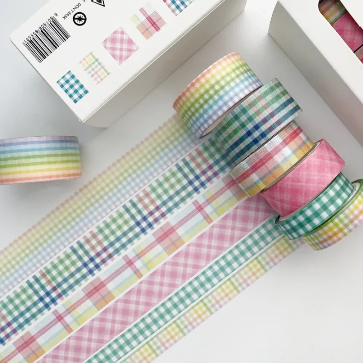 Basic%20grid%20Adhesive%20Tape%20Black%20white%20lines%20Masking%20Tape%20Diy%20Scrapbooking%20Sticker%20Label%20Japanese%20Stationery%20-%20Image%203