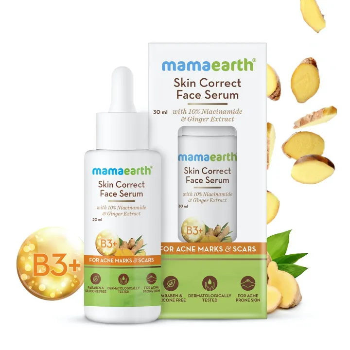 Skin Correct Face Serum with Niacinamide and Ginger Extract for Acne Marks & Scars – 30 ml