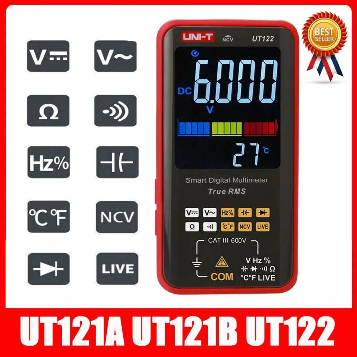 True Rms Current Switches UNI-T UT121A UT121B UT122 Smart Digital Multimeter True RMS Voltage ...