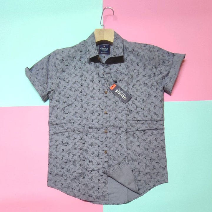 Genius%20Gents%20Shirt%20Pre-Washed%20Cotton%20Fabric%20Small%20Floral%20Print%20Men%20Casual%20Shirts%20-%20Image%205