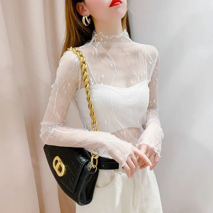 High%20Transparent%20Mesh%20Bottoming%20Shirt%20for%20Women%20Summer%20Thin%20Long%20Sleeves%20Sun%20Protection%20Inner%20Wear%20Gauze%20Clothes%20Turtleneck%20Lace%20Top%20Western%20Style%20Tulle%20-%20Image%205