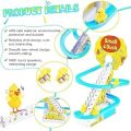 Duck Slide Toy Set, Funny Automatic Stair-Climbing Ducklings Cartoon Race Track Set Little Lovely Duck Slide Toy Escalator Toy with Lights and Music. 