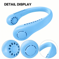 Portable Bladeless Neck Fan, 4000mAh USB Rechargeable Hanging Neck Fan, Headphone Style Wearable Personal Cooling Fan with 3 Speed Settings for Travel, Office & Outdoor Sports. 