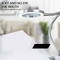 Desk Table Top 8X Magnifying Glass Beauty Nail Salon Tattoo Magnifier Lamp Light. 