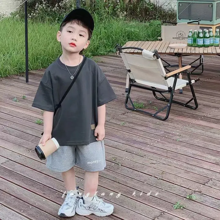 2024%20Summer%20New%20Boys%20Suit%20Shuai%20Pu%20Short%20Sleeve%20Shirt%20Boys%20Children%20Baby%20Fried%20Street%20Leisure%20Sports%20Long%20Shorts%20-%20Image%204