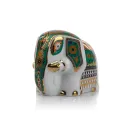 Sri Lankan Elephant By Dankotuwa - Green/ Red/ Blue & Gold. 