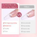 LILYCUTE 7ML Soft Gel Nail Tips Adhesive Glue 3 IN 1 Clear Nail Extension Function Adhesive Nail Gel Long Lasting Manicure. 