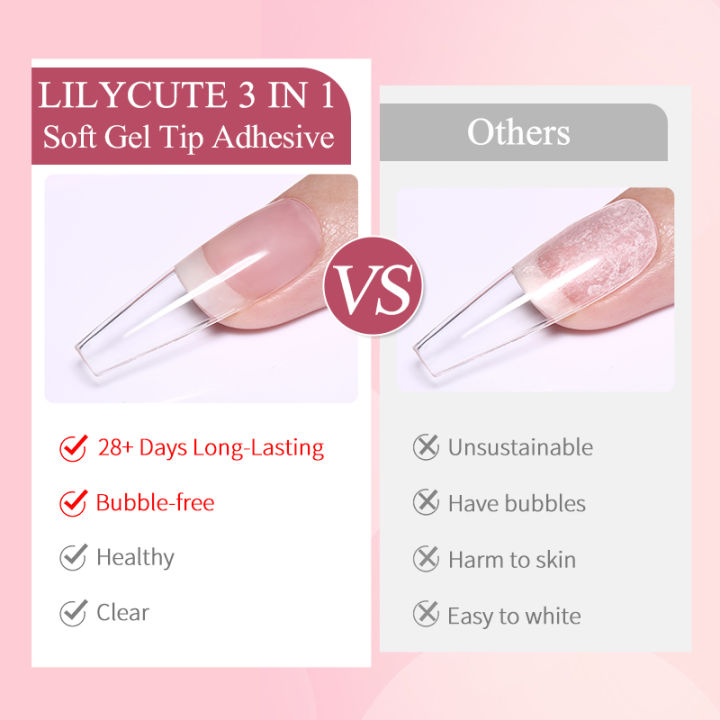 LILYCUTE%207ML%20Soft%20Gel%20Nail%20Tips%20Adhesive%20Glue%203%20IN%201%20Clear%20Nail%20Extension%20Function%20Adhesive%20Nail%20Gel%20Long%20Lasting%20Manicure%20-%20Image%204