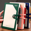 Firmly Bound Notepad Durable And Non Peeling Beige Daolin Paper Pocket Horizontal Line Notebook Business Notebook Meeting Minutes Book. 