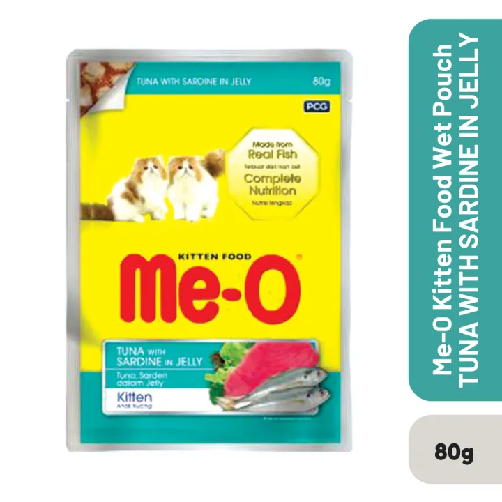 Me-O Wet Food Tuna & Sardine Jelly Kitten 80g