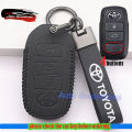 Toyota Veloz Yaris Raize Avanza Vios car key case genuine leather key cover Toyota keychain. 