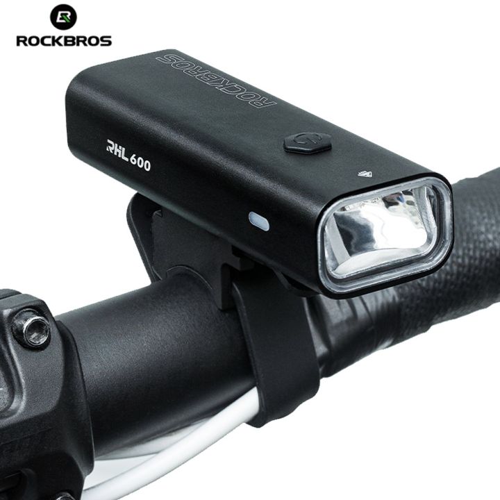 ROCKBROS Bike Head Light High Lumens Super Bright Lights 2600mAh High-Capacity Rechargeable Bike Front Light Quick Installation Without Tools,Five Modes,Battery Reminder,IPX6 Waterproof
