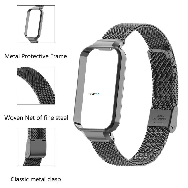 Stainless%20Steel%20Straps%20For%20Xiaomi%20Mi%20band%208%20Active%20Watchband%20Luxury%20Metal%20Wristbands%20Bracelet%20For%20Redmi%20watch%202%20Belt%20smartwatch%20-%20Image%203