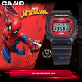 (Ready Stock) G- Sport Shock x Spider-Man Men Watch Digital Sport Watch LED Display Water Resistant Shockproof and Waterproof World Time LED Auto Light Sports Square Wrist Watches DW-5600SPIDER-1PR. 