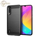 Leweisi Carbon Fiber Bumper Phone Case For Xiaomi CC9 / A3 Lite / Mi 9 Lite Back Cover Coque Shockproof Protective. 