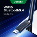 UGREEN AX900 WiFi 6 USB Adapter, Dual Band 5GHz/2.4GHz, External High-Gain Antenna, Ultra-Low Latency for Gaming/Streaming, Compatible with Windows PC/Laptop. 