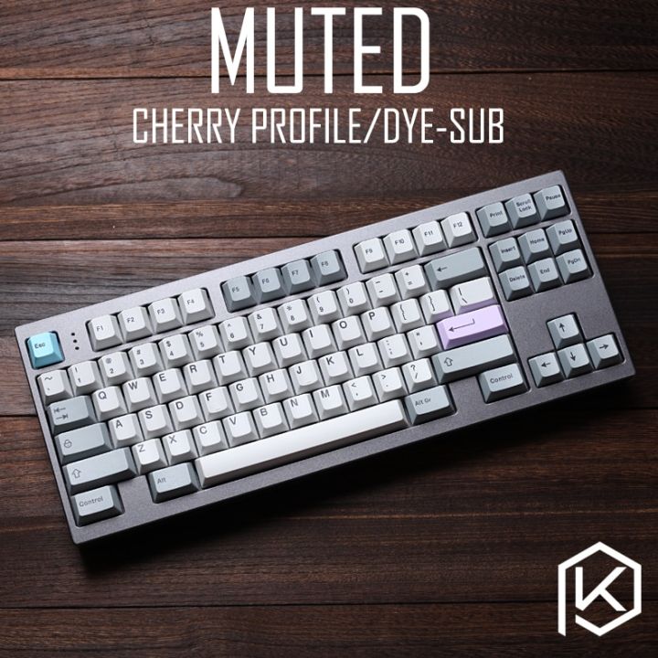 Keyboard Colorway muted colorway Cherry profile Sub Keycap Set thick PBT plastic keyboard ...