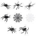 20Pcs/Pack Black Novelty Toy Spider Web Haunted House Prop Decorative Spiders Prank Plastic Fake Spider. 