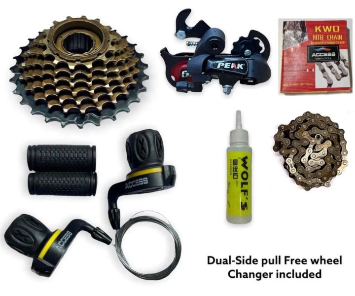 Bicycle%20Gear%20Set%20System%206%207%20Speed%20Full%20Set%20Chain%20Wheel%20and%20Crank%20Freewheel%20Chain%20Front%20and%20Rear%20Gear%20Changer%20Gear%20Shifter%20and%20Lubricate%20Oil%20-%20Image%202