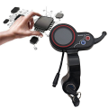 1 Piece Throttle LCD Display Meter with Key Switch Lock Speed Adjustable Accelerator Black 6 Pin Electric Scooter Dashboard for NJAX-T. 
